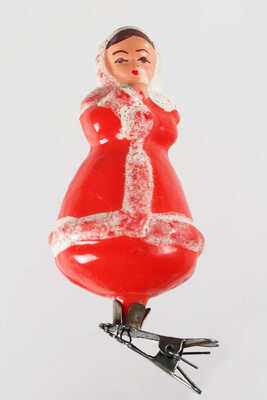 Ёлочная игрушка «Снегурочка» (на прищепке). СССР, 1960-е.